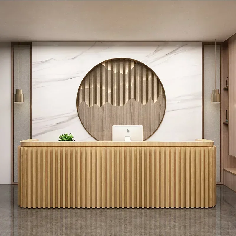 Reception Counter Desk Long Executive Office Furniture Salon Hairdressing Lectern Simple Professional Entrances Tables Luxury