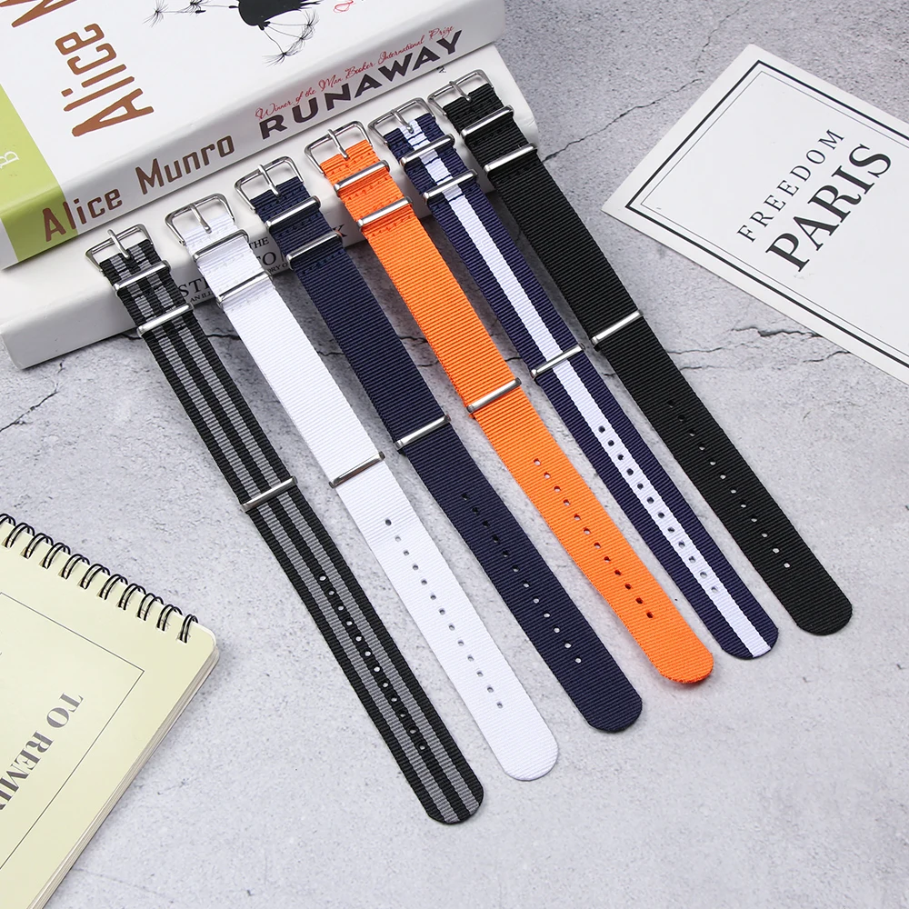 Universal Adjustable Nylon Watch Strap – Breathable Weave Wristband Replacement