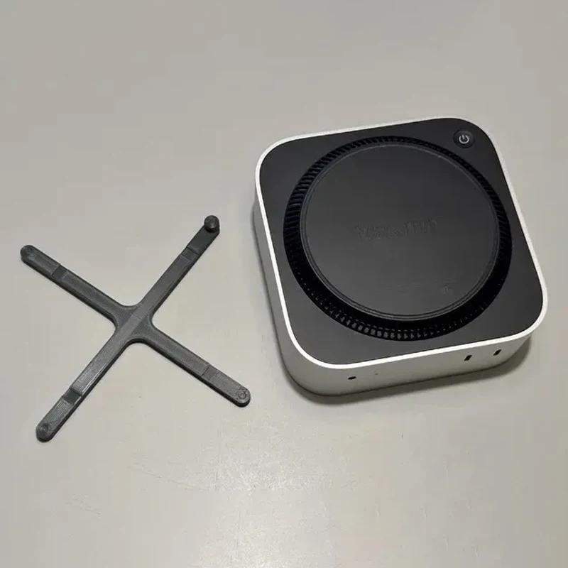 미니 컴퓨터 홀더 데스크탑 PC Mac Mini M4 2024 전원 버튼 베이스용 간단한 스탠드 브래킷