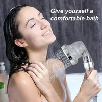 Three Mode Ionic High pressure Shower Head,Healthy Filtration Detachable Design, Save 40% water Shower Head 5