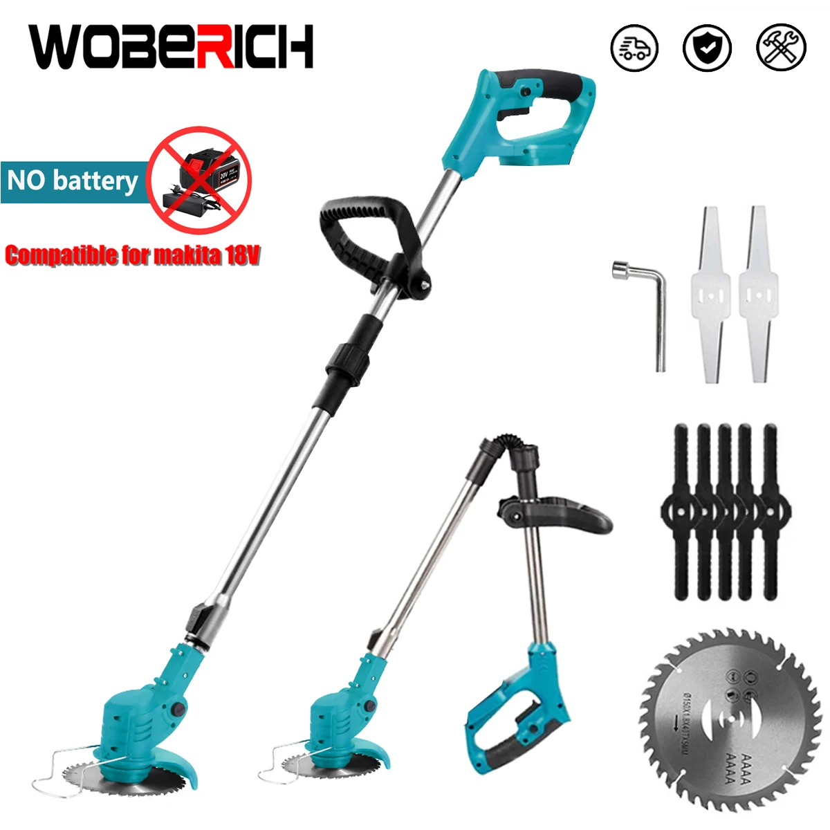 tosaerba-elettrico-21v-tagliaerba-cordless-lunghezza-taglierina-regolabile-attrezzi-da-giardino-per-uso-domestico-batteria-compatibile-makita-18v