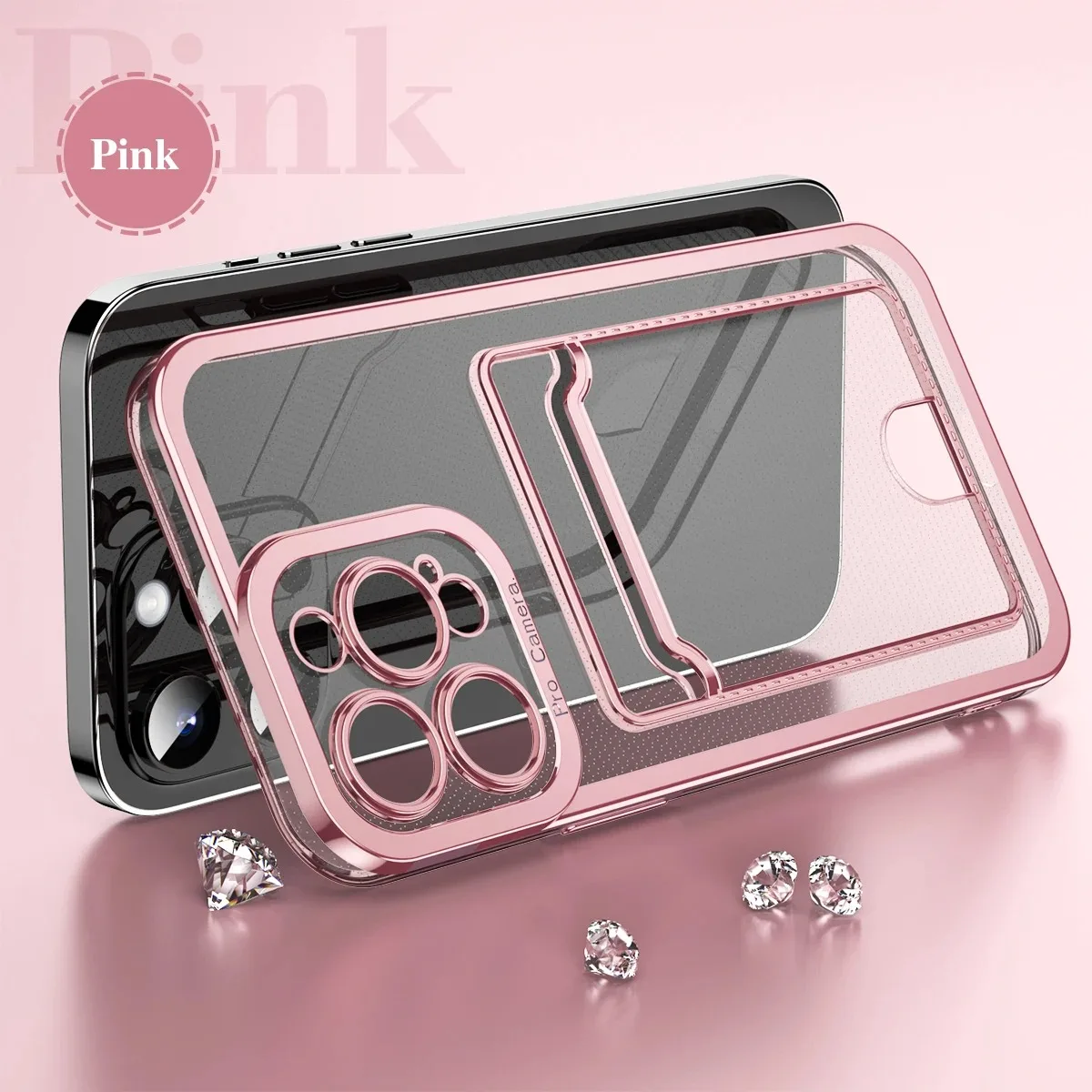 Sleek Silicone Card Slot Wallet Case - Shockproof and Clear Design