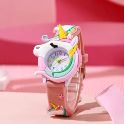Charming Silicone Cartoon Kids' Quartz Watch (Pink 3)