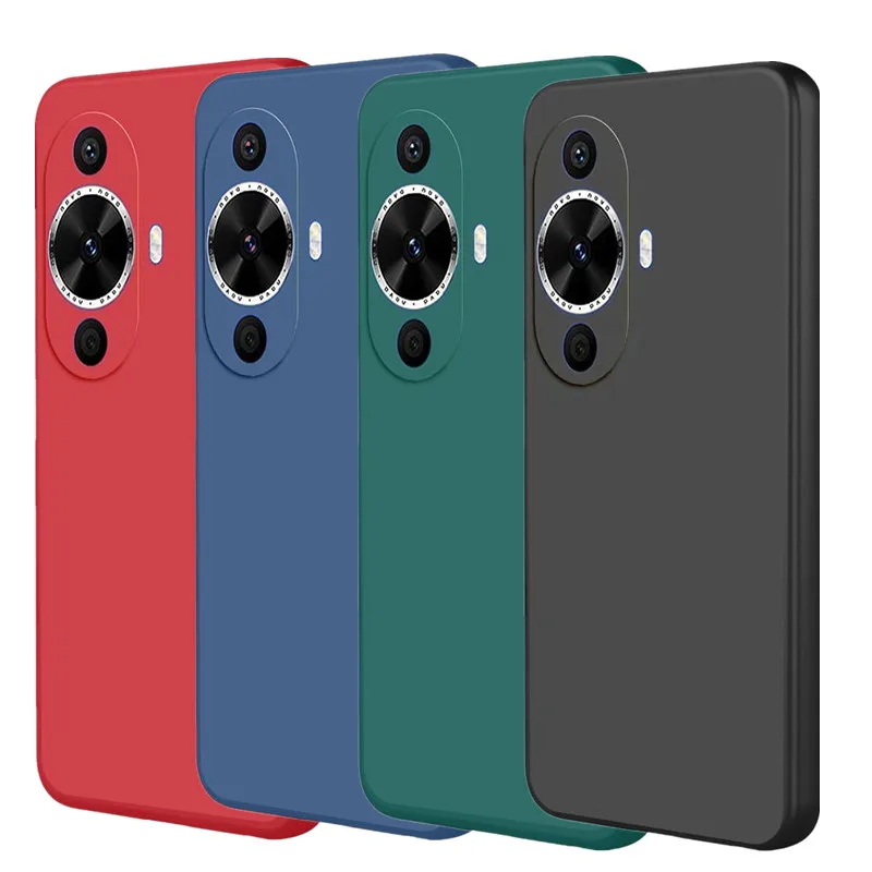 Elastyczna obudowa z płynnego silikonu TPU do Huawei Nova 12 SE 12S 12i 11 Pro 11i 10 9 SE ochronna obudowa Fundas Coque Capa_voghion.com