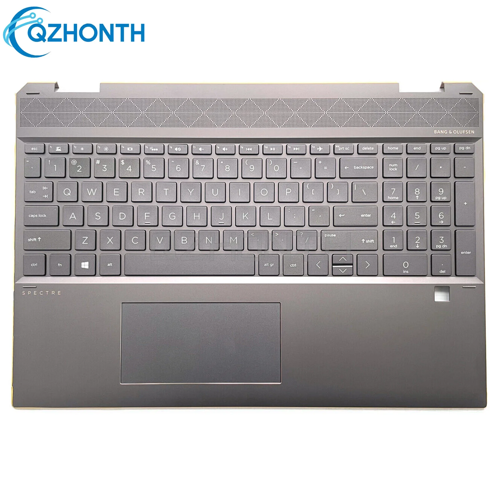 

New Palmrest Upper Case For HP Spectre 15-DF w/ US Backlit Keyboard 4AX38TATP60 15.6"