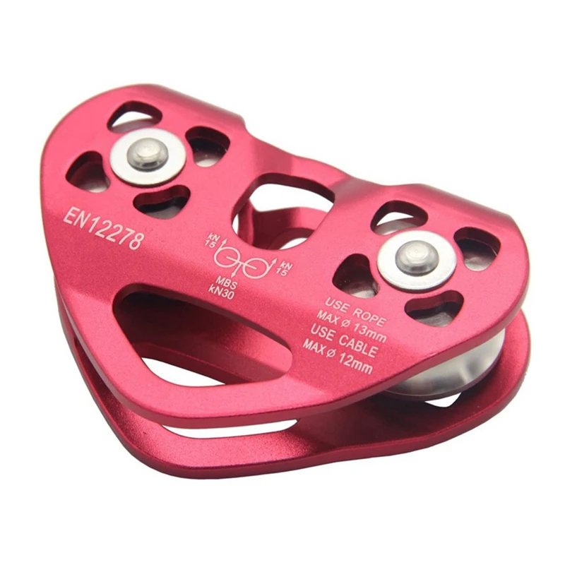 

Outdoor Climbing Pulley Biaxial Transport Steel Cable Expand Heart-Shaped Double Pulley