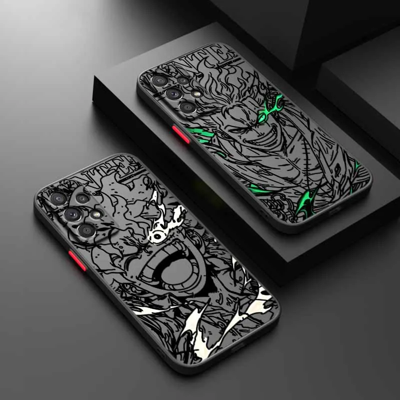 Coole Anime Neue One Piece Hülle für Samsung S25 S24 S23 S22 S21 S20 S10 FE Ultra Plus Lite Mattierte Durchscheinende Weiche Handyhülle – Detail 1