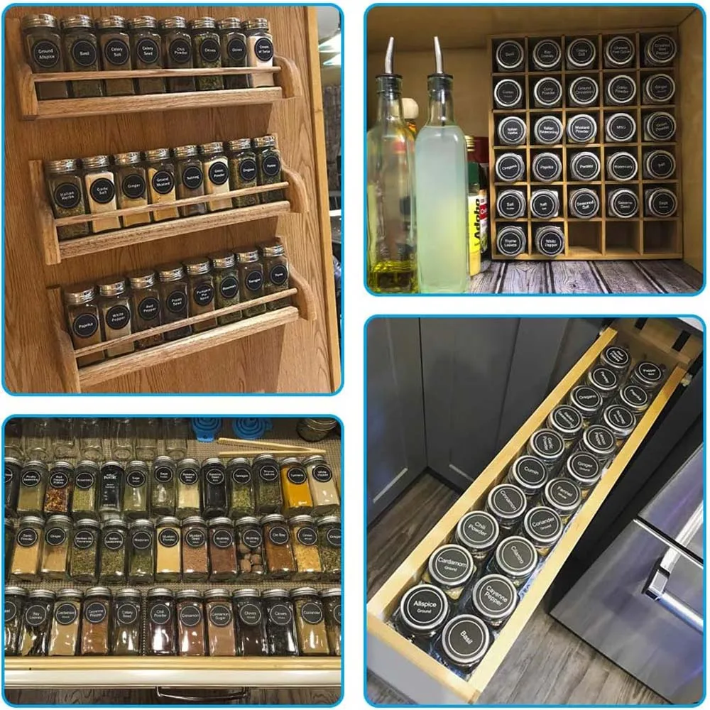 Description Picture 6 of itemSpice Jars with Labels Glass Spice Jars with Shaker Lids, Collapsible Funnel 4oz Seasoning Containers Bottles