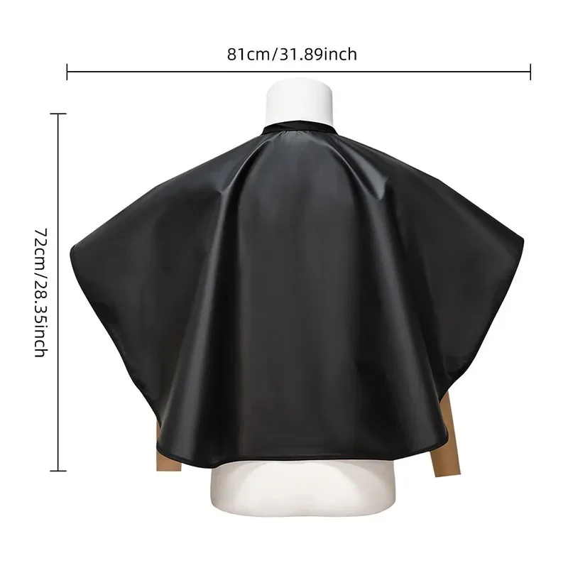 Short Square Black Waterproof Hairdressing Salon Barber Hair Cutting Cape Cloth Wrap Hairdressing Cape Barber Hair Dye Tools 2