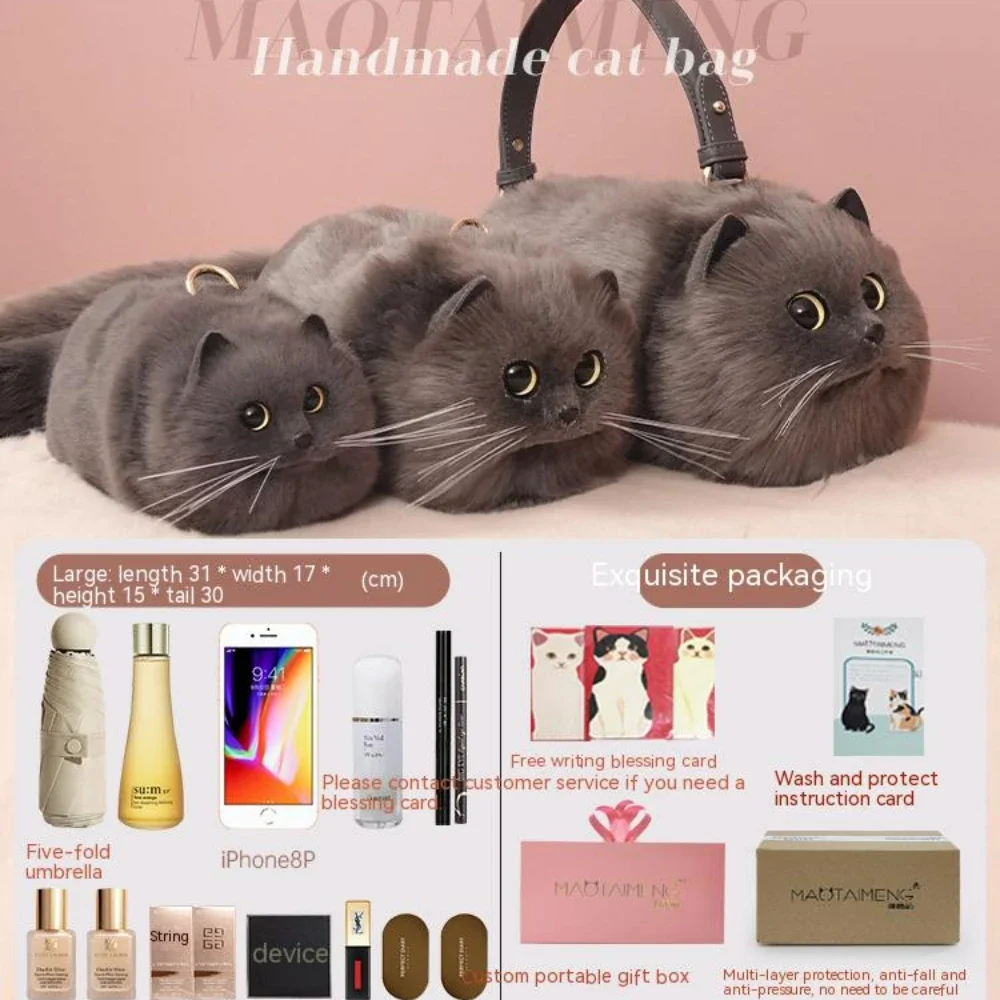 Pet Bag Pet Carrier Bag Handmade Cat Doll Bag Girl Birthday Gift