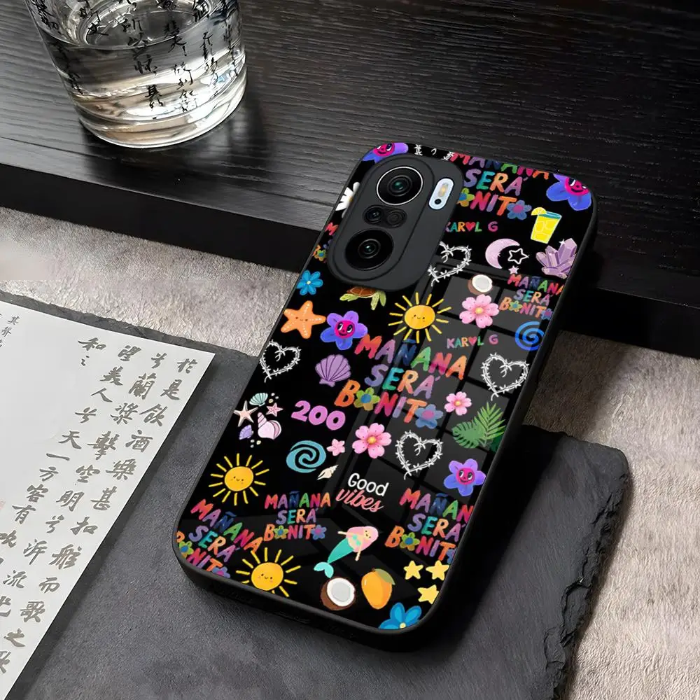Karol G Manana Sera Bonito Cassa Del Telefono In Vetro Temperato Per Xiaomi Redmi Note 13 11 10 9 8 S T Poco M4 F3 X3 Pro Coque