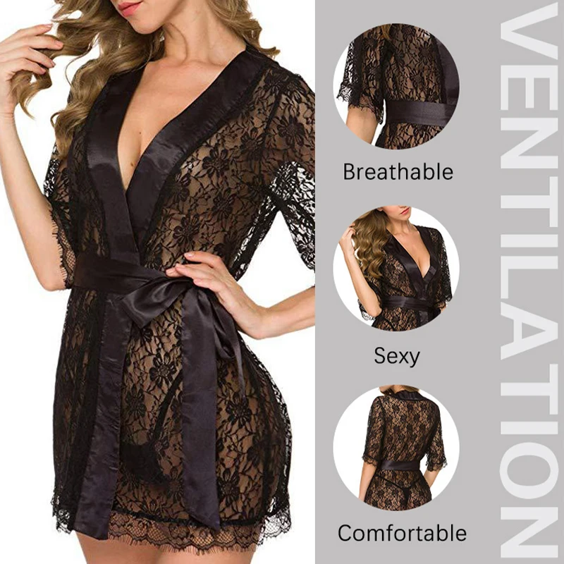 Women Floral Lace Nightgown Sleepwear