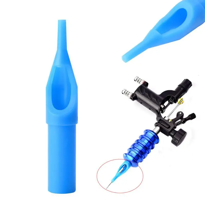 

Mixed Sterile 5/9R Tattoo Nozzle Tattoo Blue Machine Tip Needle Kit Plastic Tattoo Tube Cup Body Art Supplies Tattoo Tips