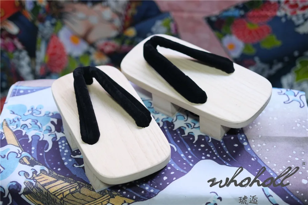 Dicke Plattform Zwei-Zähne Geta Mann Frauen Hausschuhe Japanisches Holz Geta Anime Cosplay Kostüme Schuhe Flip Flops Slipper Clogs Sandalen – Detail 14