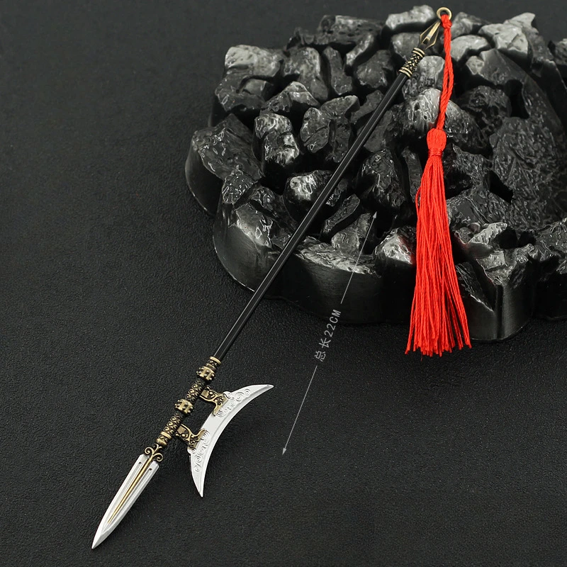 Romantik der drei Königreiche, kalte Waffe, Metallmodell, Guan Yu, Messer, Waffenornament, antike achtzehn Waffen, komplette Sammlung – Detail 13