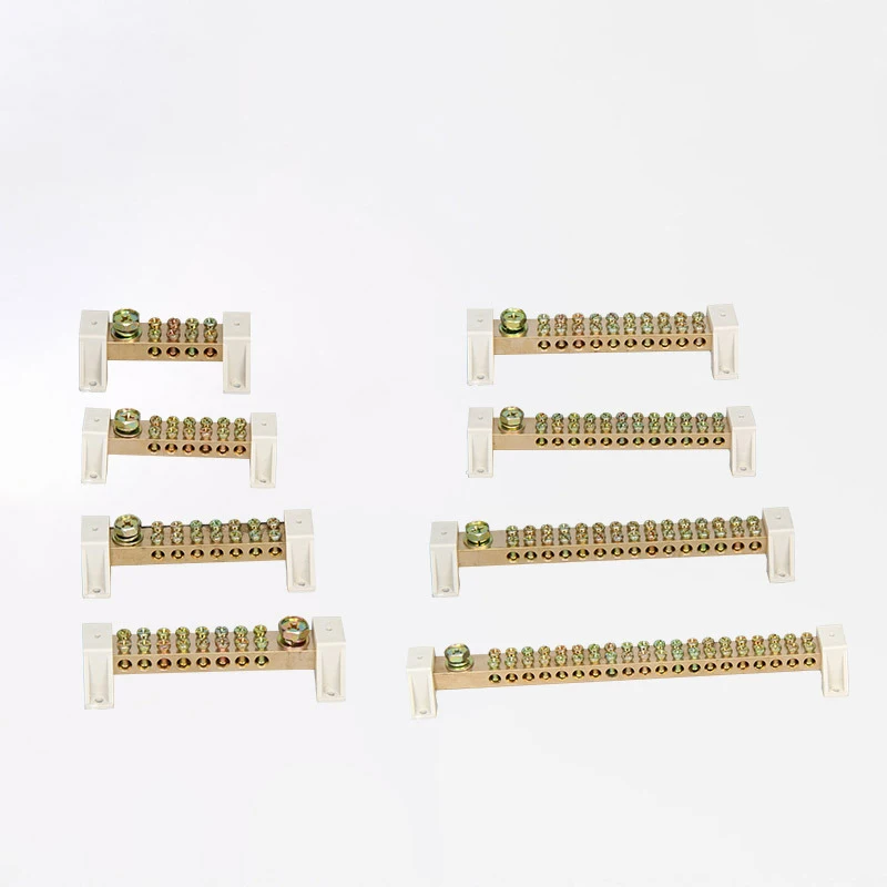 1 Pz 4/5/6/7/8/10/12/15 Foro 12*18Mm Zero Fila Di Messa A Terra Terminale A Barra Di Rame Armadio Di Distribuzione Dell'Alimentazione Con Connettore A