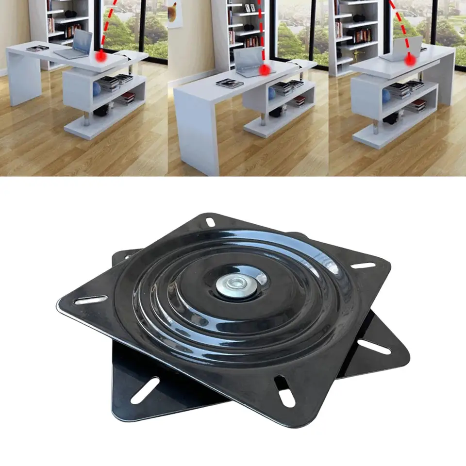 Base Pivotante Pour Siège 6 Pouces (15,24 Cm) - Rotation 360°, Acier Renforcé - Pour Chaises De Bar, Bureau, Bateau