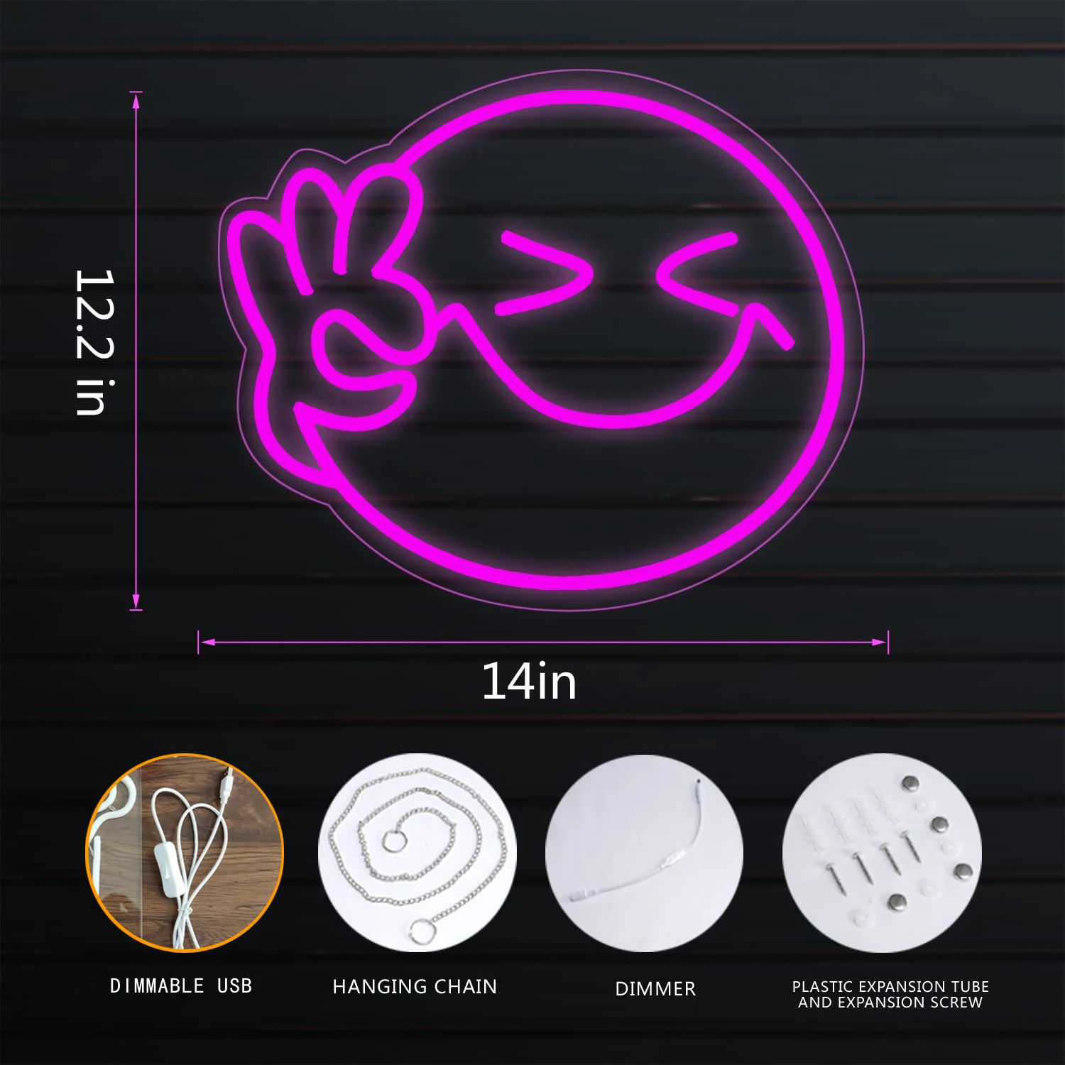 Рисунок 5 - Цветная неоновая вывеска с улыбающимся лицом