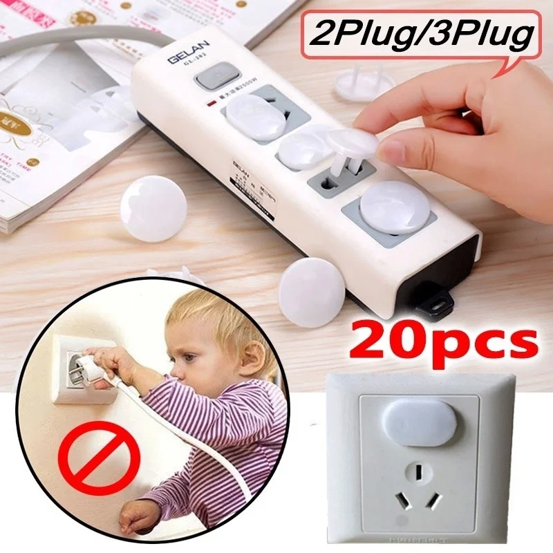 Socket Covers 20Pcs/Bag Power Socket Electrical Outlet Plug Baby Kids Child Safety Guard Protection Anti Electric Shock Plugs Protector Cover