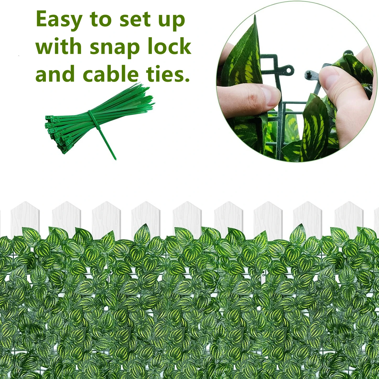 Artificial Fence Panels Artificial Plants Artificial Leaf Fence Panels 4/3/2/1m Long Faux Ivy Hedge Fake Leaves Privacy Fence Garden Balcony Terrace Patio Screen