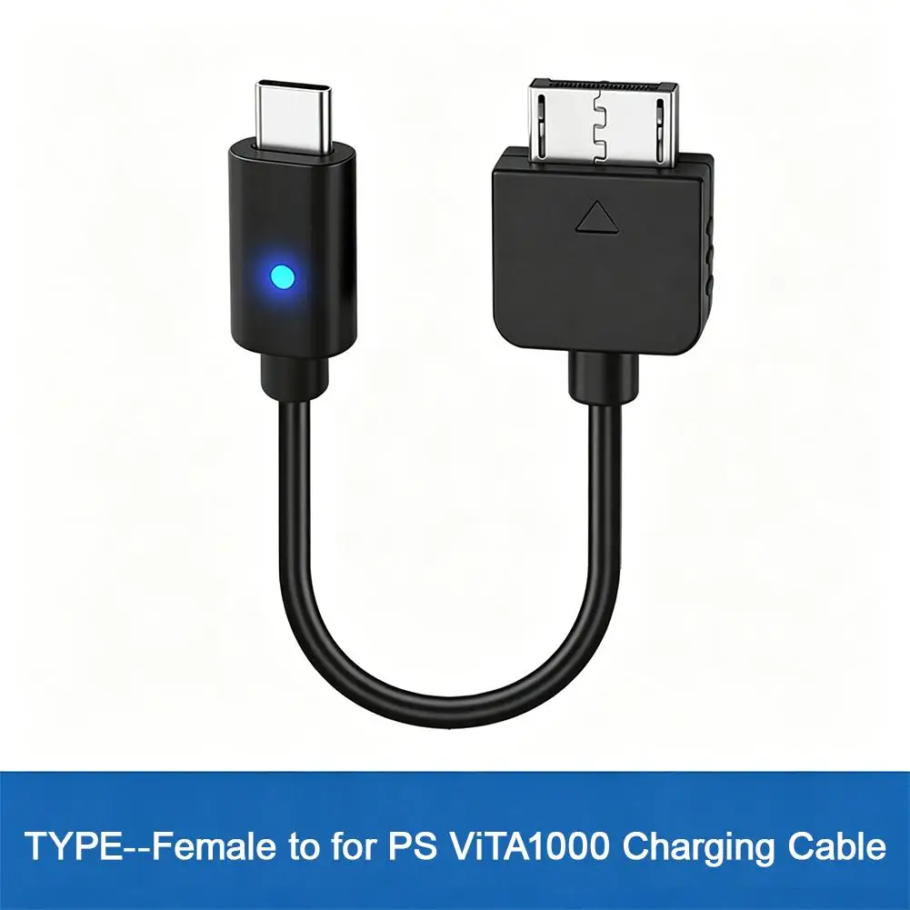 10cm 타입-C 충전 및 데이터 케이블 (PS Vita 1000 게임 콘솔용) 충전 어댑터 타입 C LED 변환 케이블 (PS Vita 1000용)