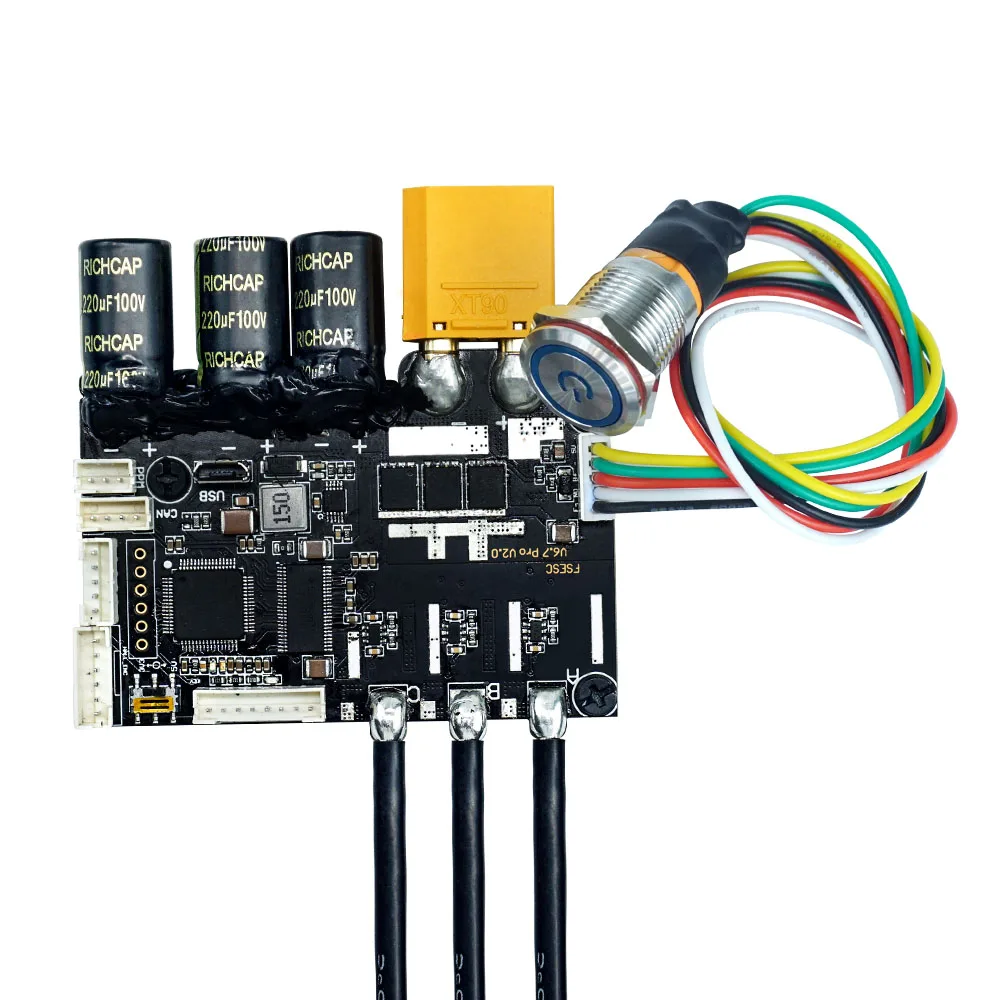 Skate Eletrico FSESC 6.7 PRO based upon VESC6 with Heat Sink Electronic Speed Controller for surfing/skiing Flipsky