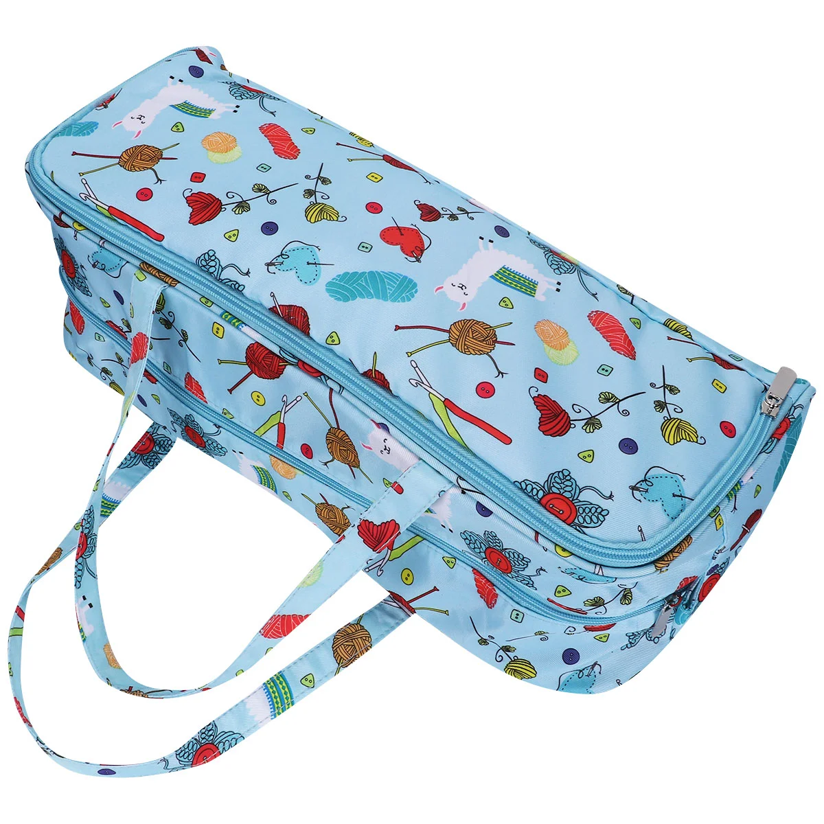 Sewing Accessories Bag Multi Compartment Oxford Cloth for Wool Yarn Tote Knitting Tools Storage