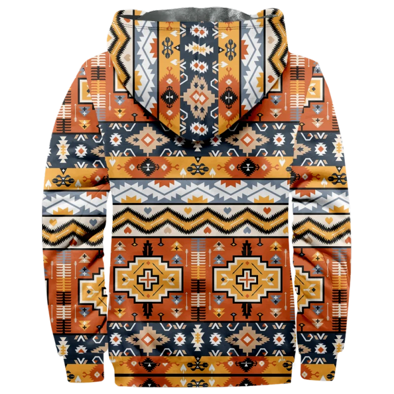 New Totem Italian Cotton Coat Hooded Sweater Casual Print Long Sleeve Zipper Sweater Thick Cotton Coat Autumn and Winter a22