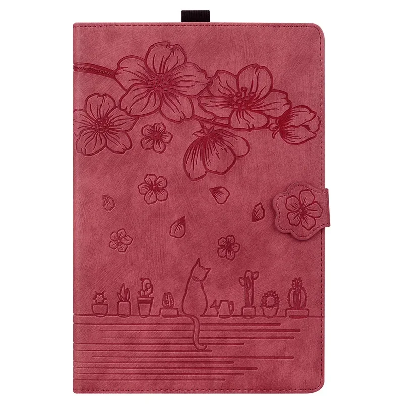 Embossed PU Leather Stand Wallet Tablet Cover in Elegant Design
