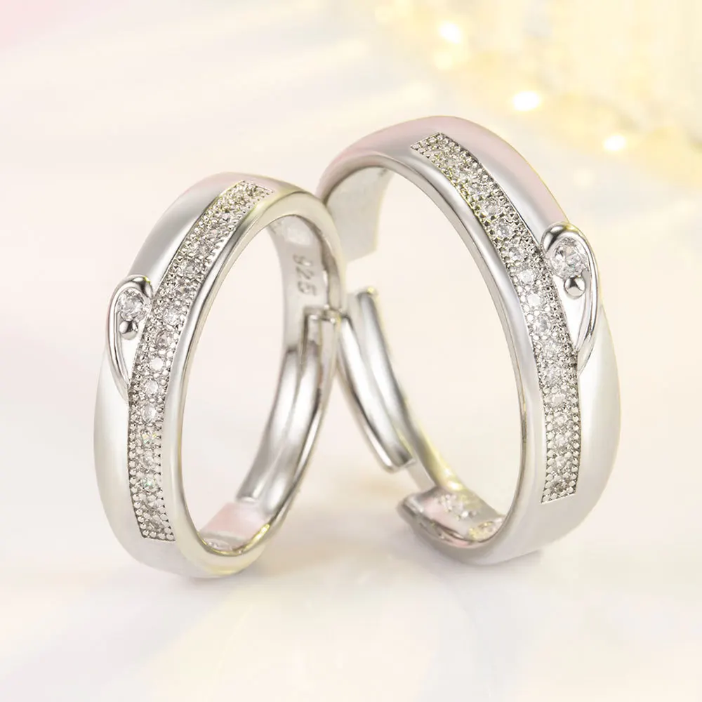 

Серебряное модное Трендовое кольцо S925, открытое обручальное и Помолвочное кольцо для мужчин и женщин