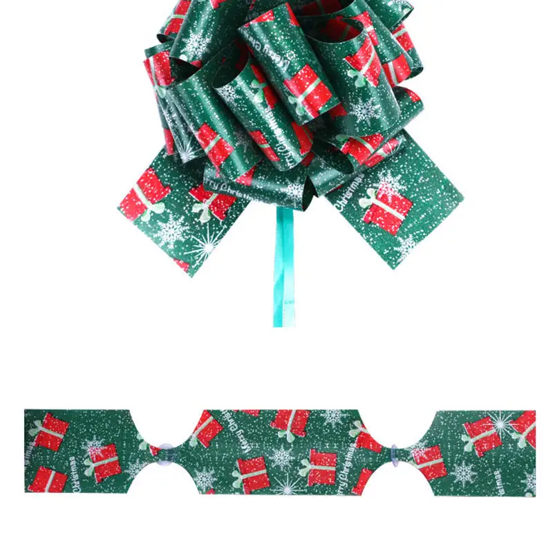 12 Stück Pull Bow Flower Pull Tie Ribbon für Weihnachten Urlaub Geschenkbox Verpackungsband Stereoskopische kugelförmige handgezogene Blume – Detail 4