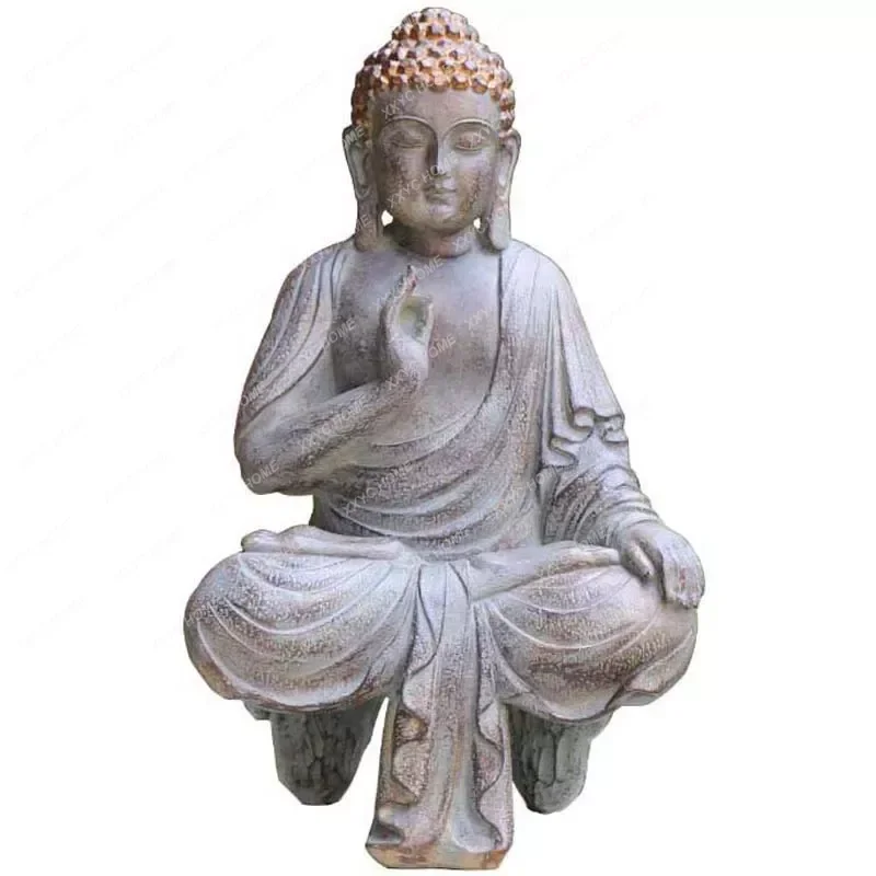 

Chinese Style Zen Buddha Resin Ornaments Home Courtyard Layout Top Balcony Buddhist Mood Decoration Outdoor Lawn Garden Decor