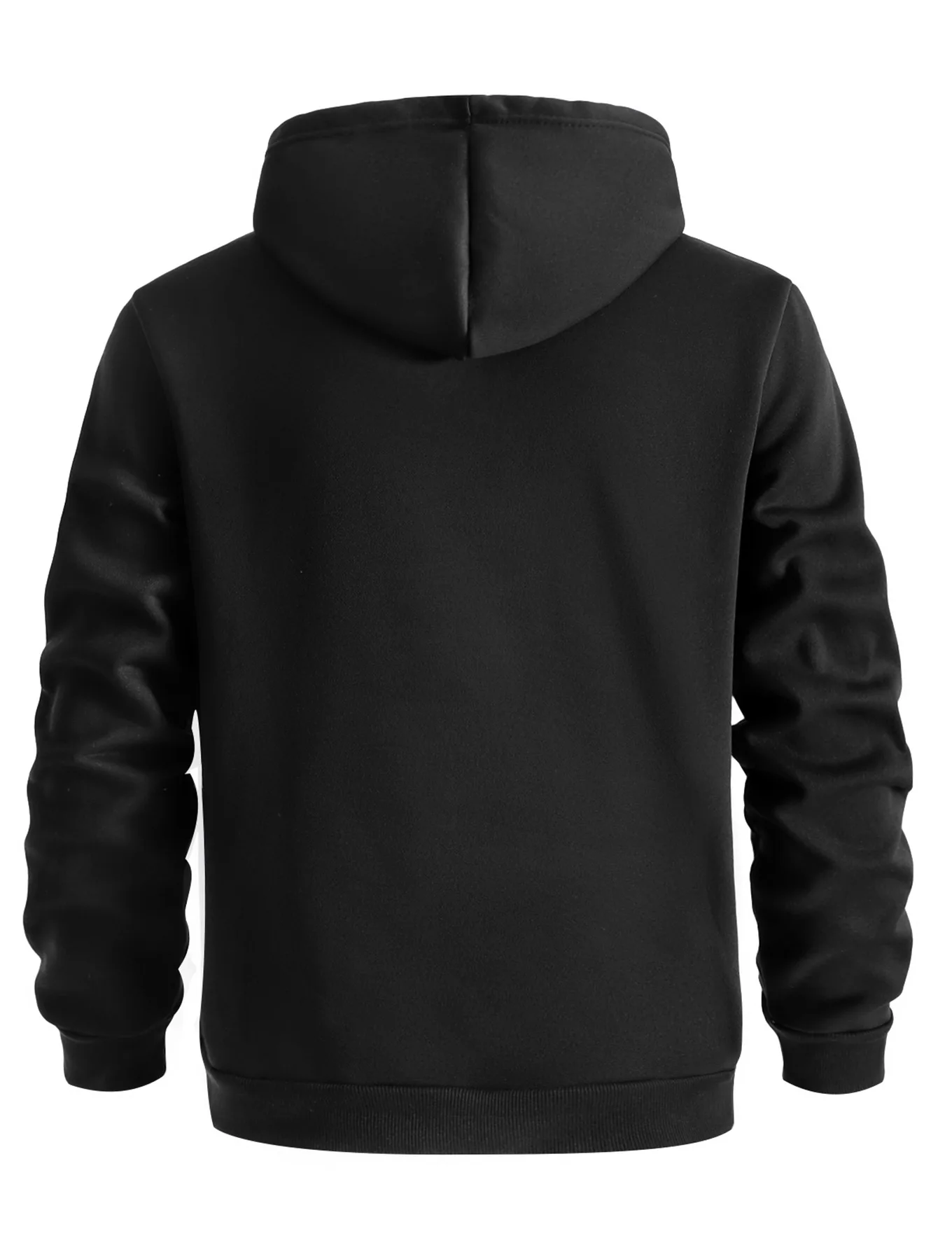 Autumn and Winter New Men's Printed Fleece Hoodie High Quality Solid Color Hoodie Men's Fashion Street Style Sportswear