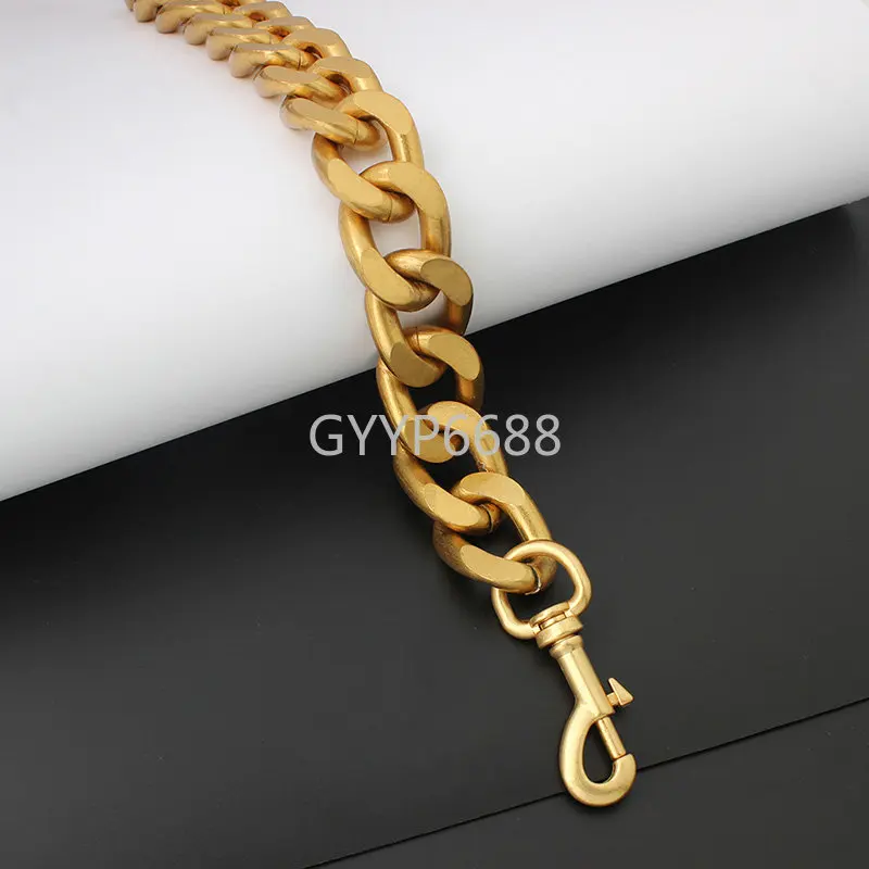 30-120cm Satin Gold Luxury Metal Handbag Long Chain Accessori Leather Purse Shoulder Handbag Aluminum Bag Strap Chunky Chains