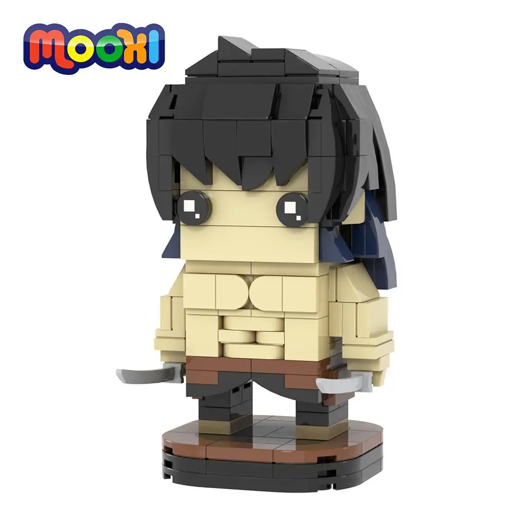 MOOXI Anime 200Pcs MOC Bricks Demoned Slayer Hashibira Inosuke DIY ...