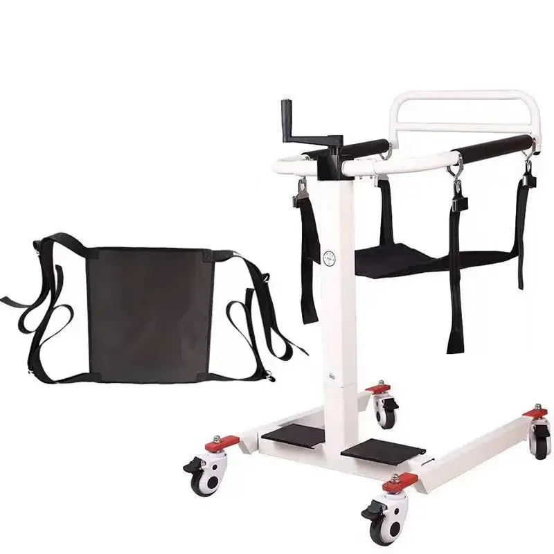Manual Lift Shift Machine Bed Wheelchair Transfer Lifter Chair Bed-Ridden Moving Lifting for Elderly Disabled Patient