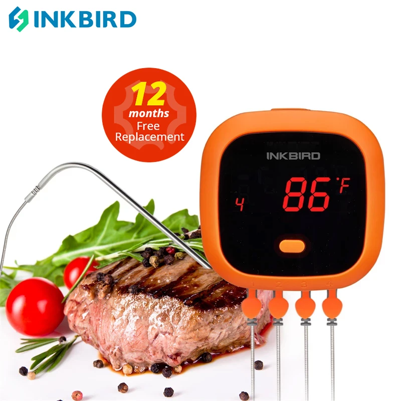 INKBIRD Waterproof IBT4XC Wireless BBQ Digital Thermometer USB