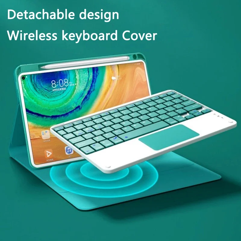 Capa Teclado sem Fio para Samsung Galaxy Tab Capa a9 Sm-x110 Tablet X115 Russo Coreano Espanhol 8.7 - Imagem 3