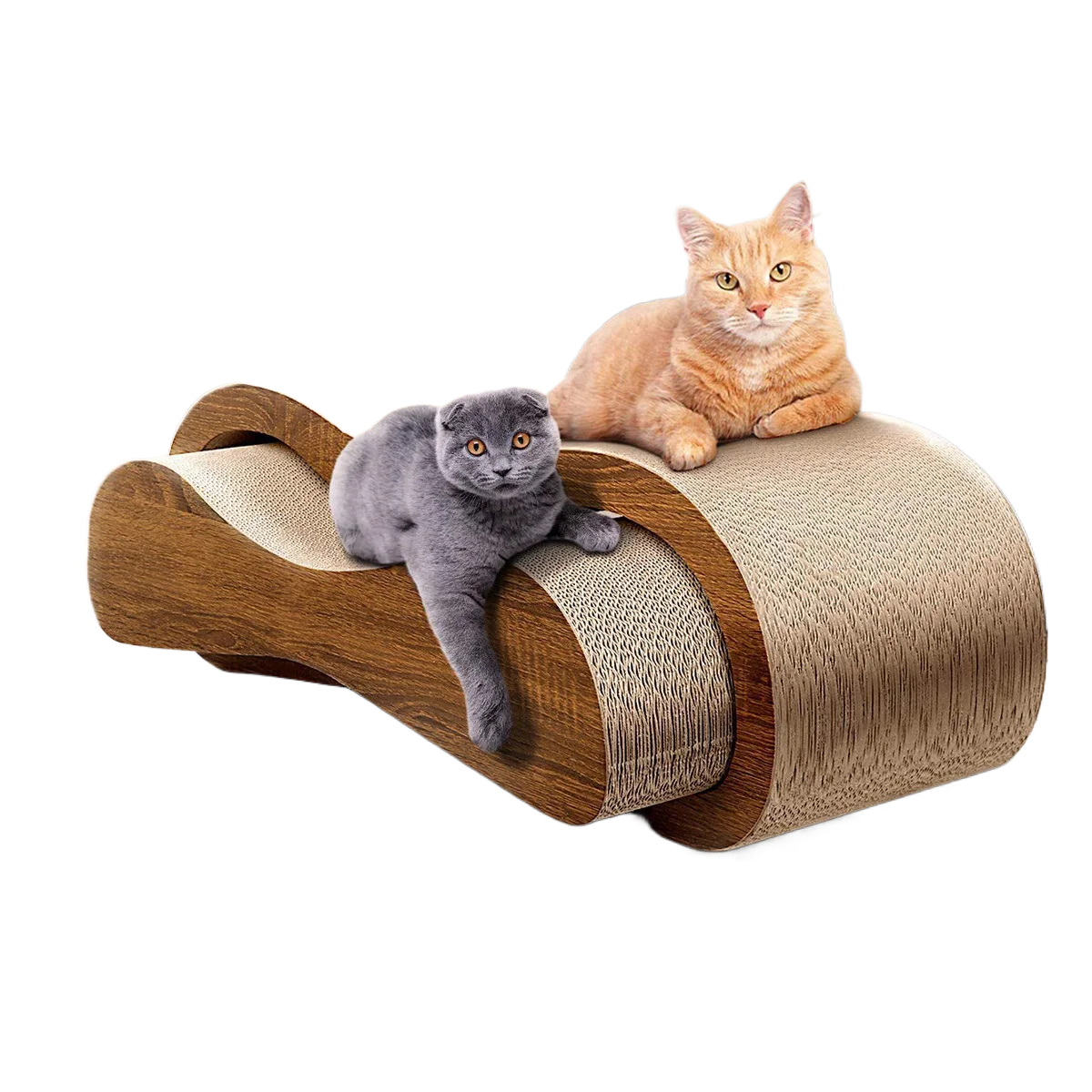 

2-in-1 cat scratching board corrugated paper lounge chair bed board cat stool claw grinding tool cat scratching column