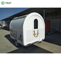 Camion de nourriture avec chariot de nourriture de cuisine café entièrement équipé crème glacée café remorque de restauration rapide 4
