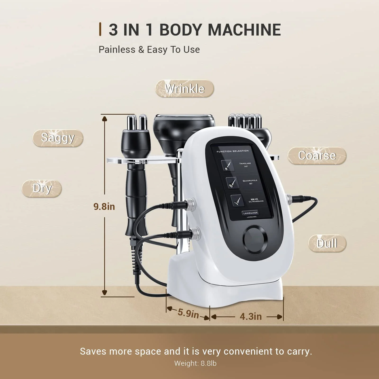 40K Cavitation Ultrasonic Body Slimming Machine 3 in 1 Multi