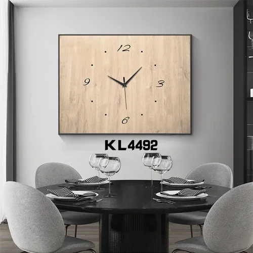Meter Box Wood Painting with Wall Clock Large Metal Wall Clocks Silent KL4492  