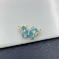 Light gold blue zirconium butterfly 1 22 * 12.5mm