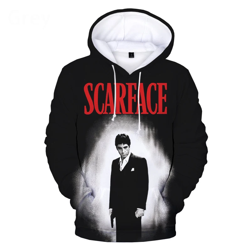 

Scarface-Homens e Mulheres 3D Impresso Hoodies Filme, Moletom Moda, Harajuku Streetwear, Hoodie de grandes dimensões, Pullover,