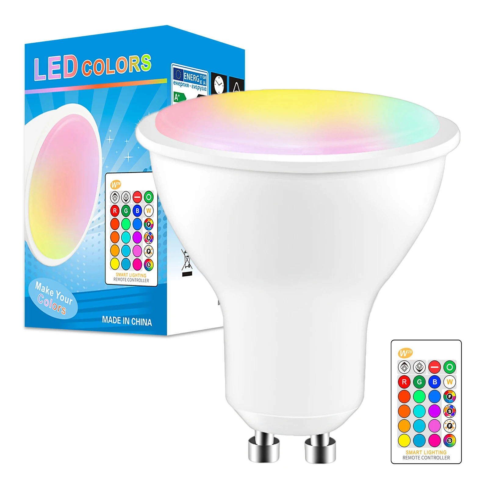 

Лампочка GU10, меняющая цвет, 8 Вт, RGB-лампа, AC 85-265 в