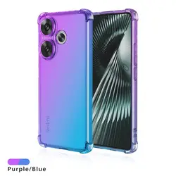 Gradient TPU Shockproof Transparent Protective Phone Case for Redmi 10C (Purple Blue)