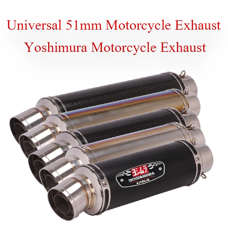 Silenziatore Di Scarico Moto Universale 51/60Mm Yoshimura Slip On Per Honda Per Bmw Per Yamaha Per Suzuki Escape Moto Db Killer