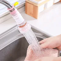 เครื่องกรองน้ํา Faucet 360 °   หมุนก๊อกน้ําห้องครัวแบบยืดไสลด์หัวฝักบัวหัวฉีดสาดหลักฐานอุปกรณ์ประหยัดน้ําในครัวเรือน 1