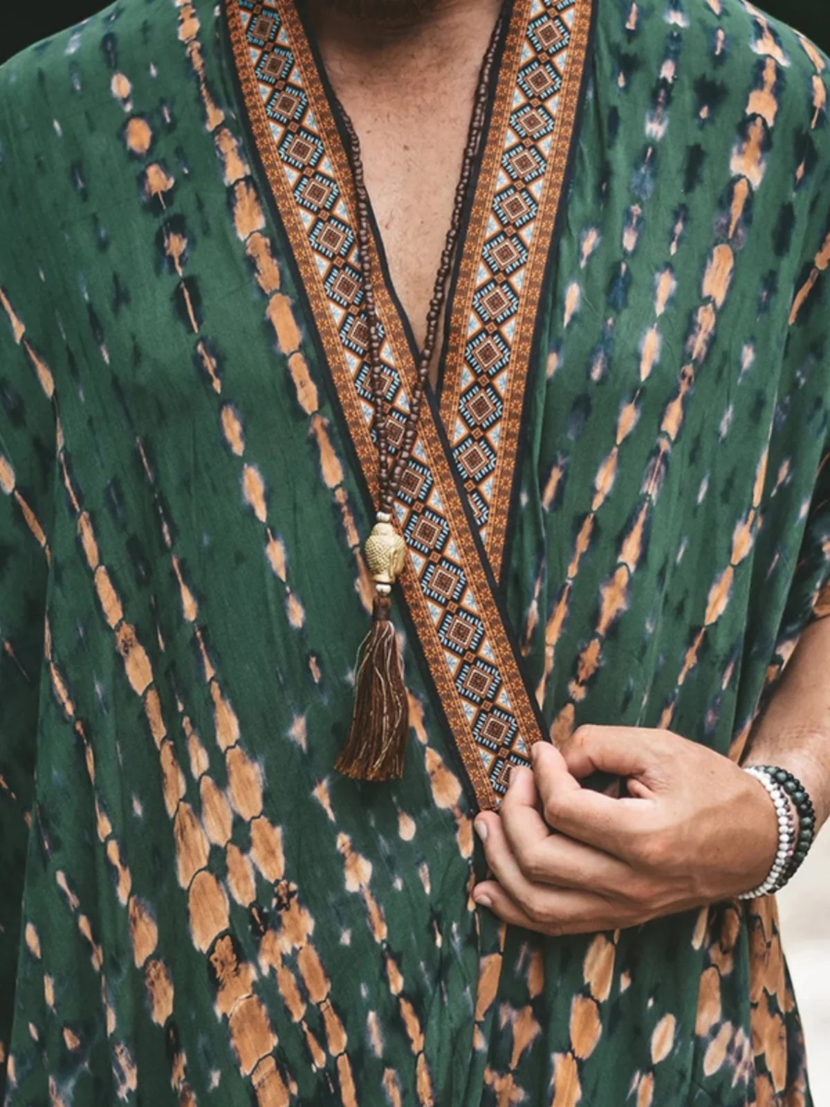 Beach Print Casual Men's Faion Cloak Sunscreen Outerwear Long Sve Loose Fit Youthful Summer irt Other Scenarios