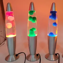 

Metal Base Wax Lava Lamp 3D Rocket Multi Color Night Light Living Room Bedroom Decorative Lights Kid Bedside Lamp Night Lights